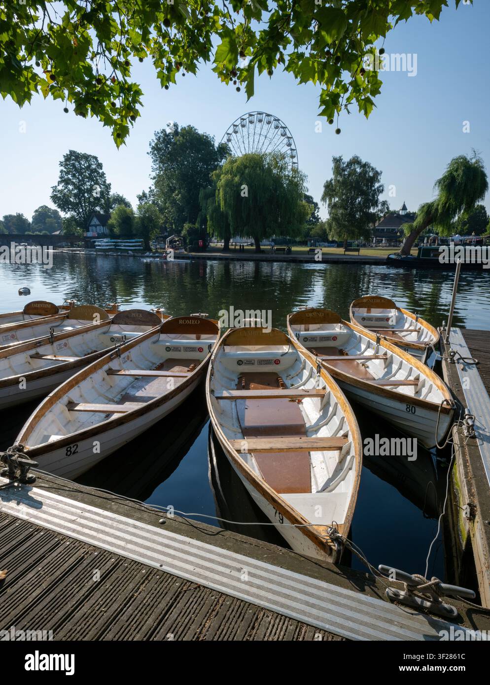 Fleuve et bateaux de Stratford Upon Avon Banque D'Images