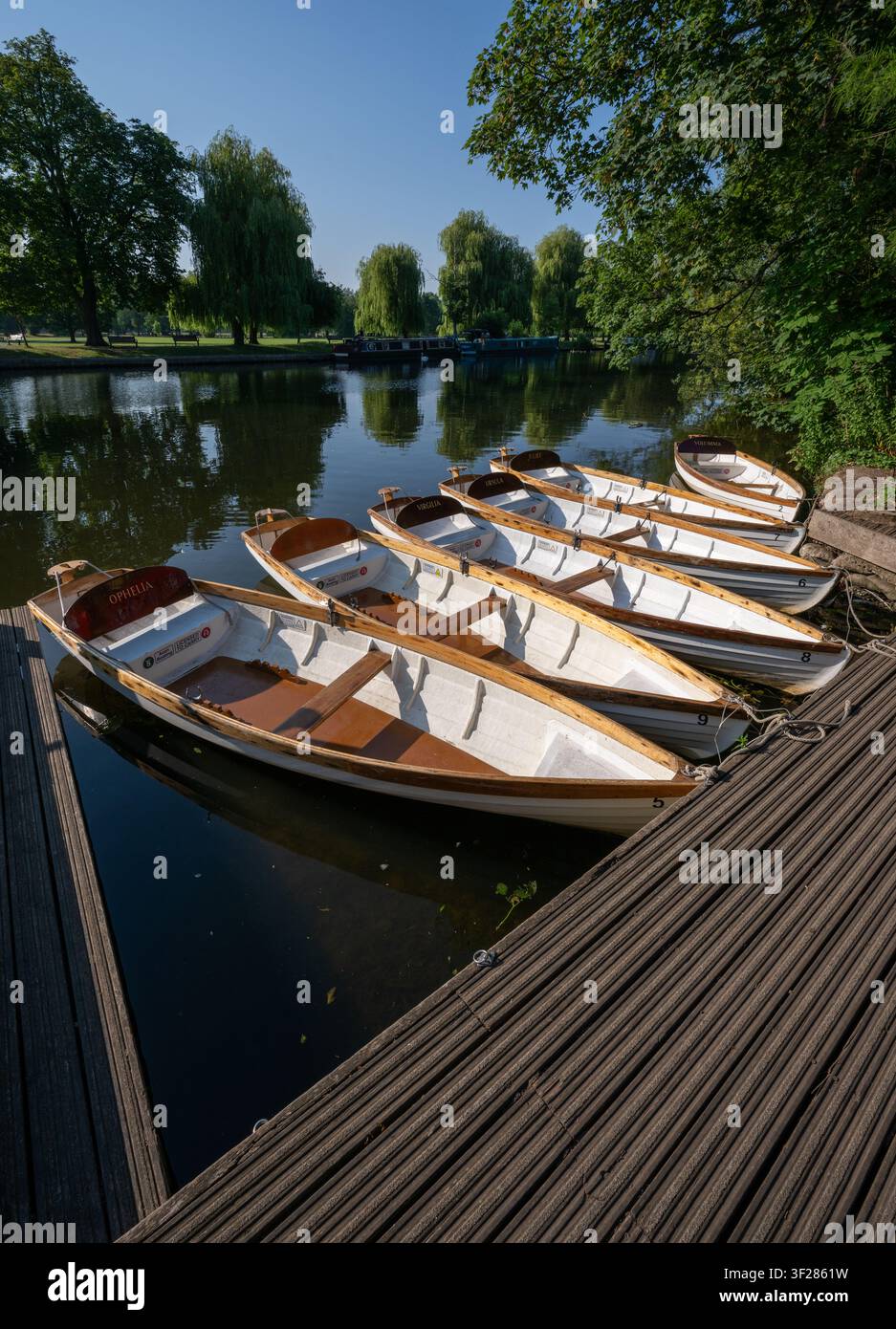 Fleuve et bateaux de Stratford Upon Avon Banque D'Images