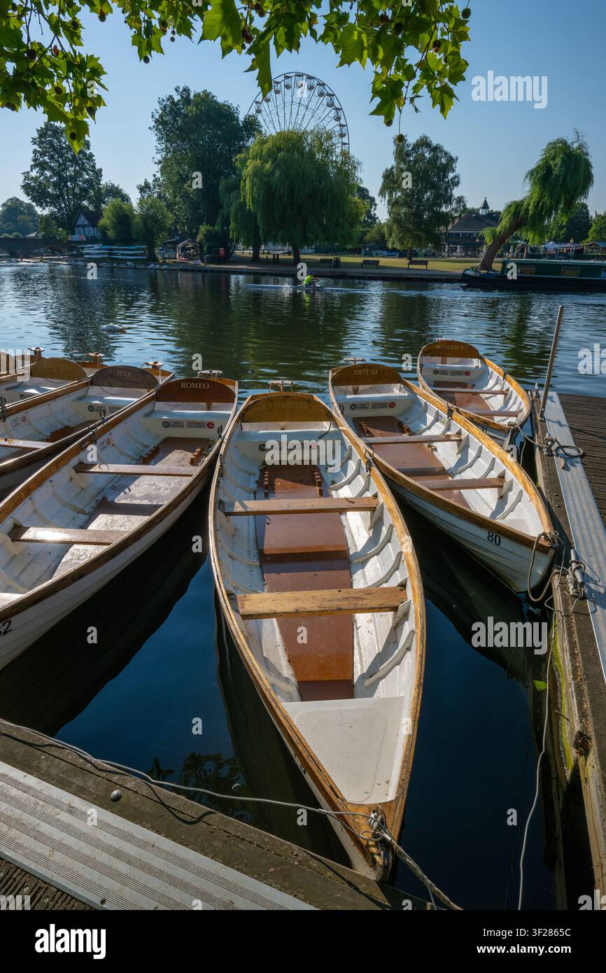 Fleuve et bateaux de Stratford Upon Avon Banque D'Images