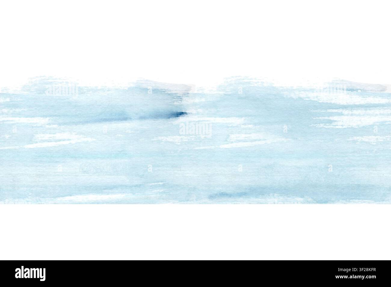 Fond d'océan bleu peint à l'aquarelle sans joint avec des vagues douces et un espace de copie blanc. Texture de mer abstraite répétée parfaite pour l'été Banque D'Images