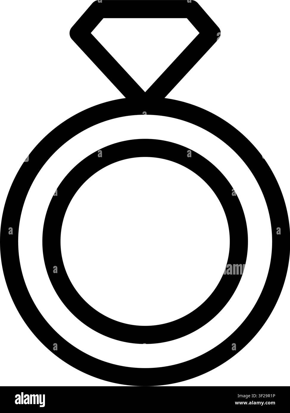 Icône de bague diamantée, bijoux, pierre précieuse, pierre précieuse Illustration de Vecteur