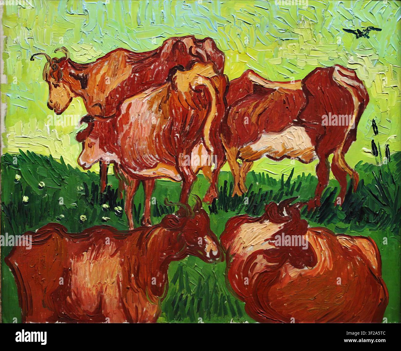 Vincent van Gogh – Les Vaches (d'après Jordaens), 1890 Post-Impressionnisme Expressionisme Huile sur toile Banque D'Images
