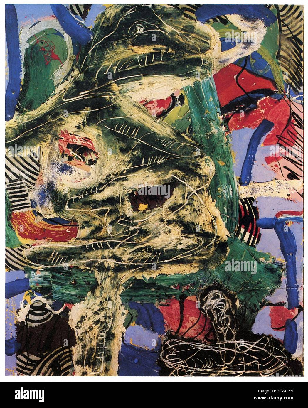 Hans Peter HP Zimmer, Femme dans l’animal 1964 ; Femme dans l’animal ; abstraction pure, lignes et couleurs entrelacées, pas de lignes droites Banque D'Images