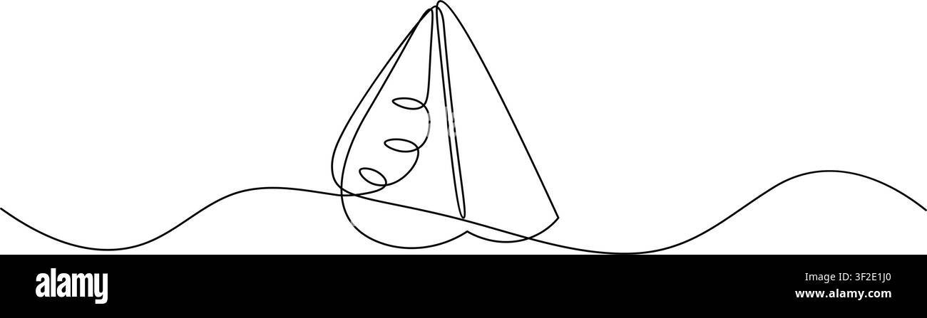 Dessin continu en une ligne de fruit de pastèque dans un style vectoriel minimaliste de contour Illustration de Vecteur