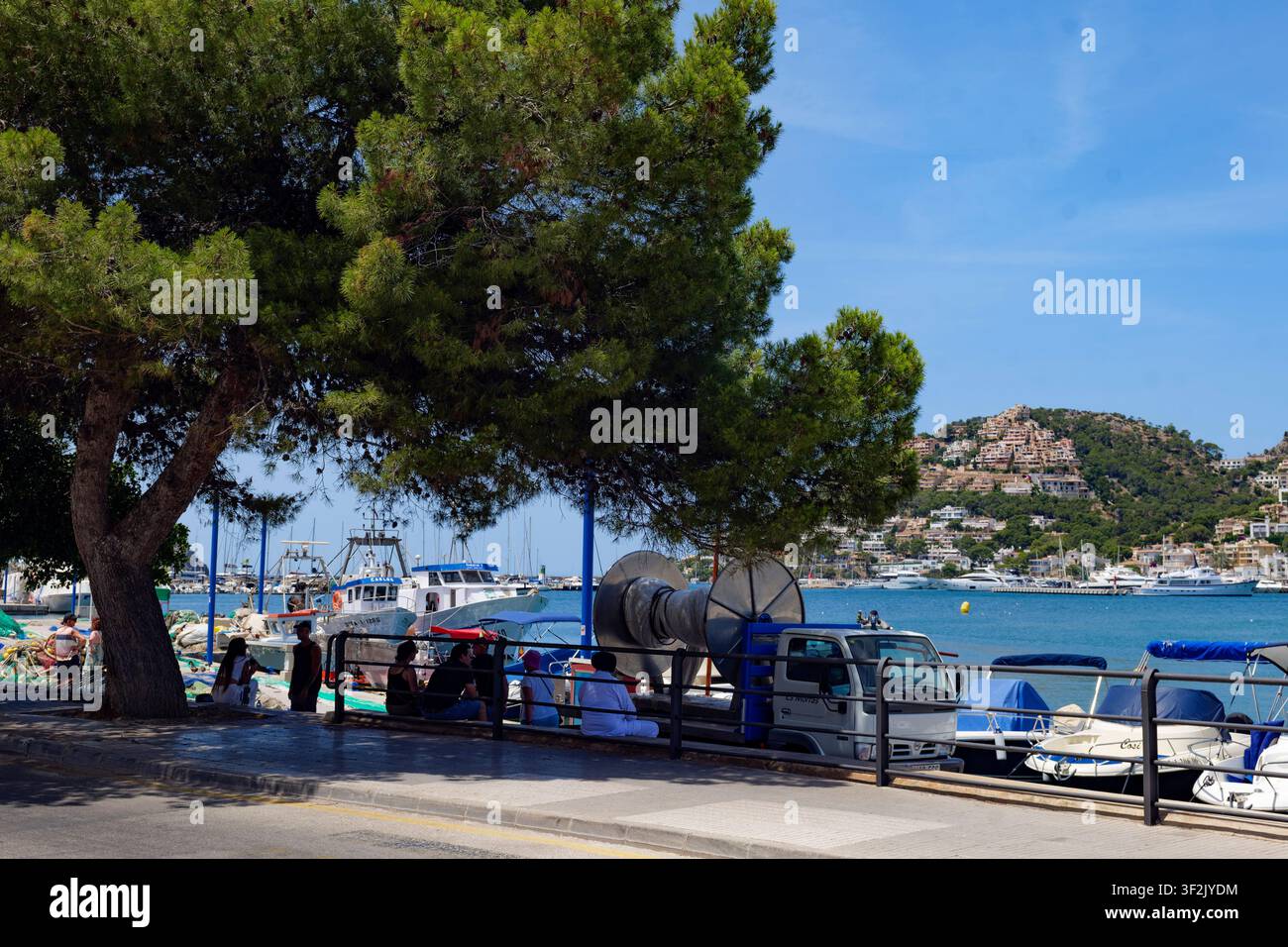 Port de la ville d'Andratx sur l'île méditerranéenne de Majorque, Espagne Banque D'Images