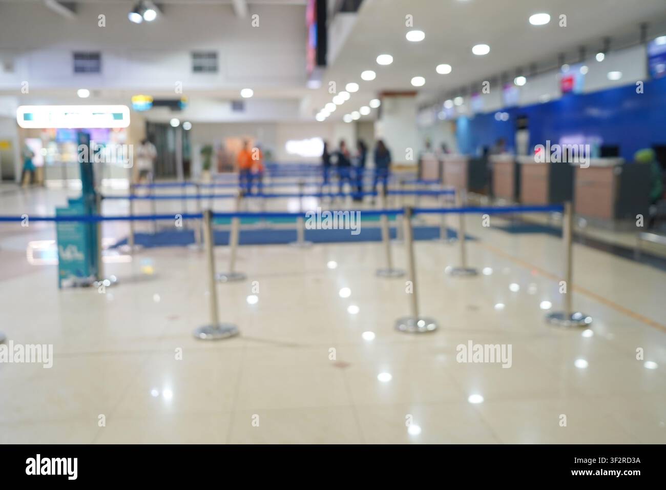 compteur d'enregistrement flou de l'aéroport Banque D'Images