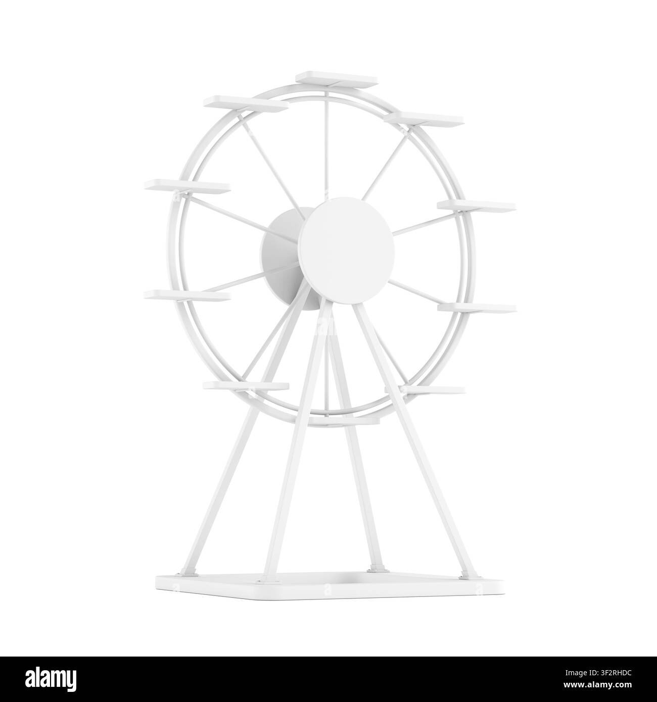 Présentation de produit, présentation de détail, vitrine rotative, merchandising, concept de promotion et d'exposition. Roue de présentation blanche minimale avec vide Banque D'Images