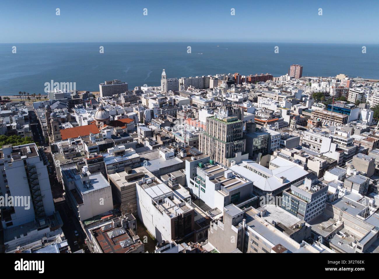 Vue aérienne de l'architecture de Montevideo, Uruguay Banque D'Images