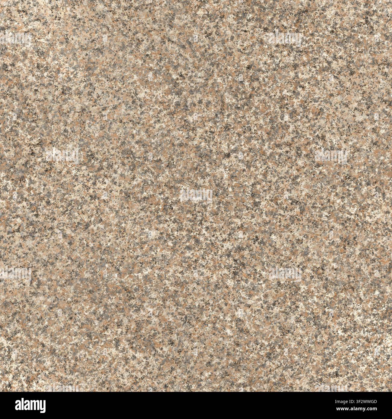 Une texture sans joint d'une dalle de granit marbré brun et gris avec un haut niveau de détail. Banque D'Images