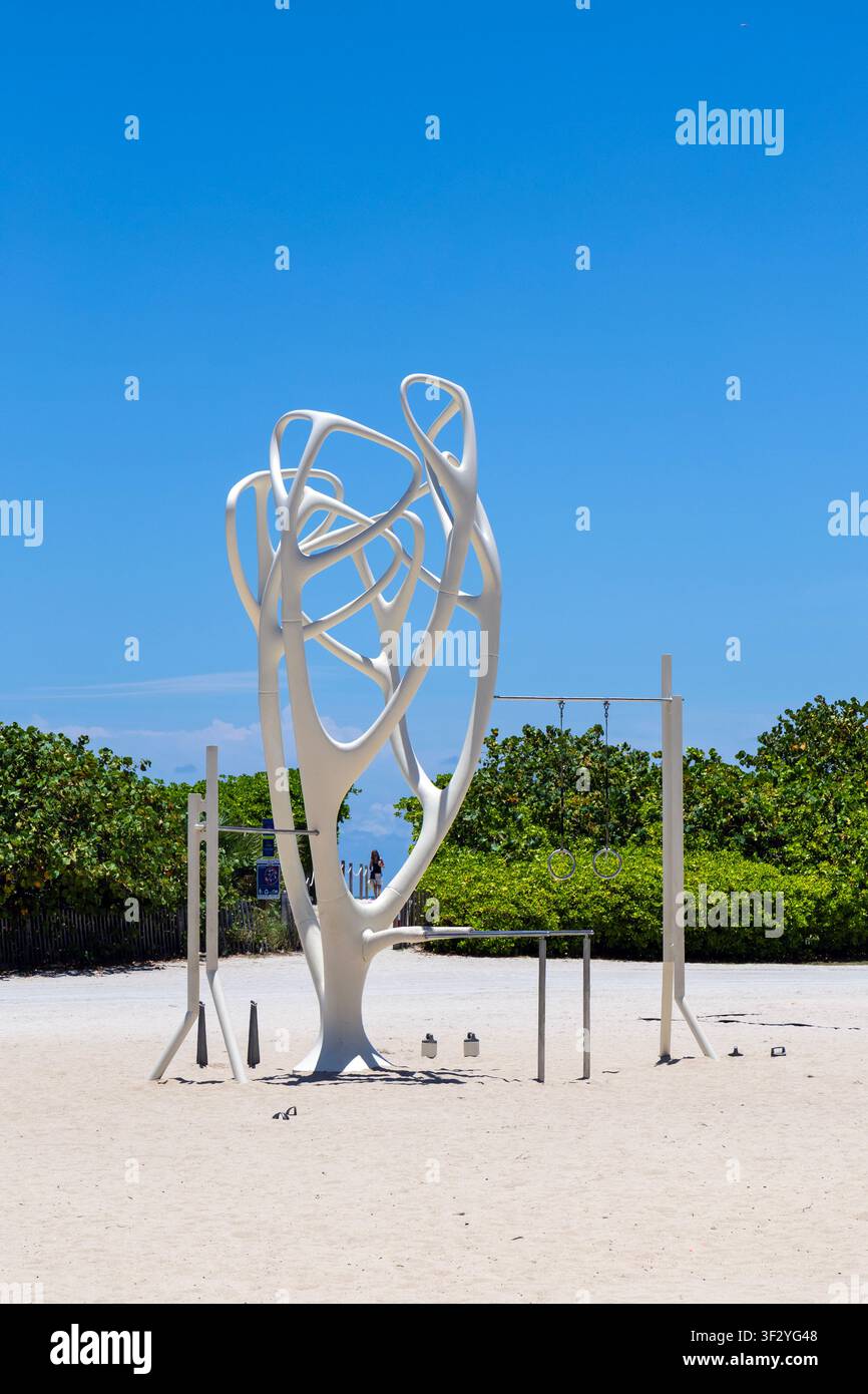 Parc Lummus - gymnase de plein air, South Beach, Miami Beach, Floride, États-Unis Banque D'Images