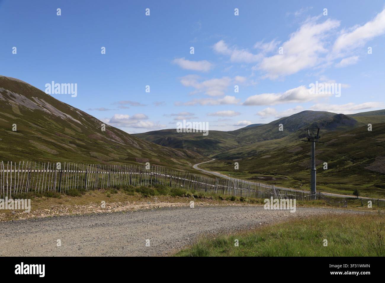 Course du lapin ski et centre de ski éloigné A93 Glenshee Écosse juillet 2026 Banque D'Images