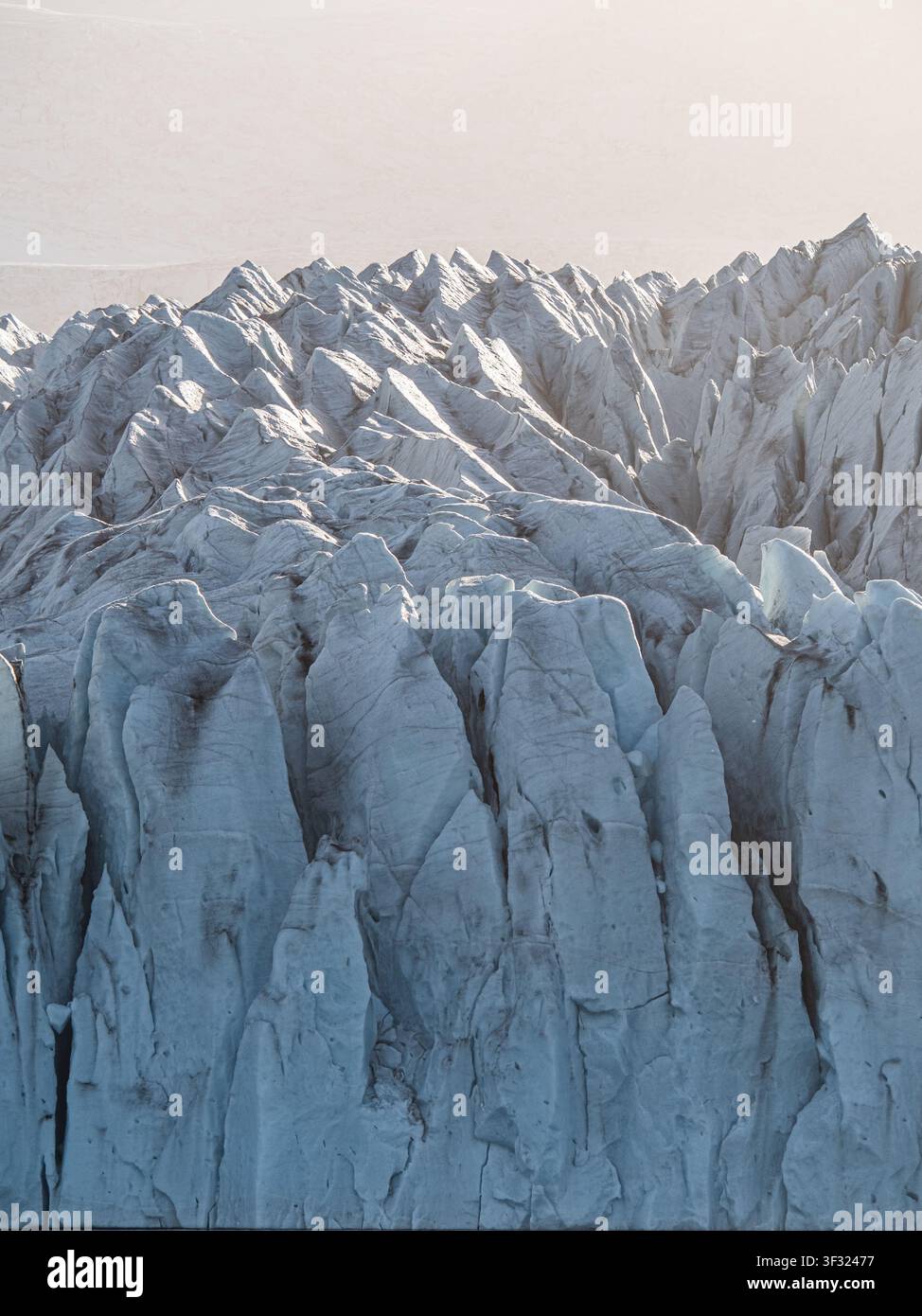 Grossissement d'une formation de glace glaciaire en Islande Banque D'Images