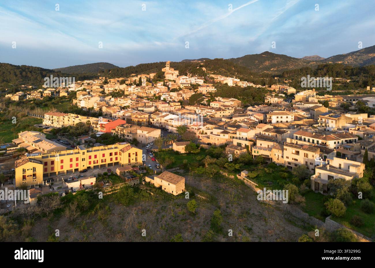 Village de Selva, gamme Tramuntana, Majorque, Iles Baléares, Espagne Banque D'Images