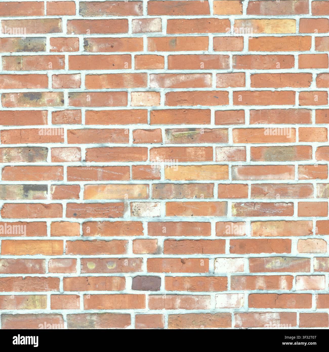 Un gros plan d'un mur de briques rouges patiné avec des nuances variées et une texture rustique. Banque D'Images