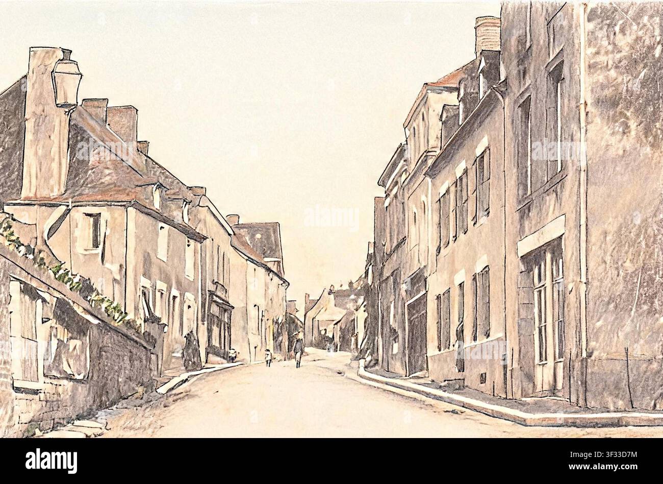Argentré du Plessis - Ille et Vilaine - France - Centre du Bourg- Banque D'Images