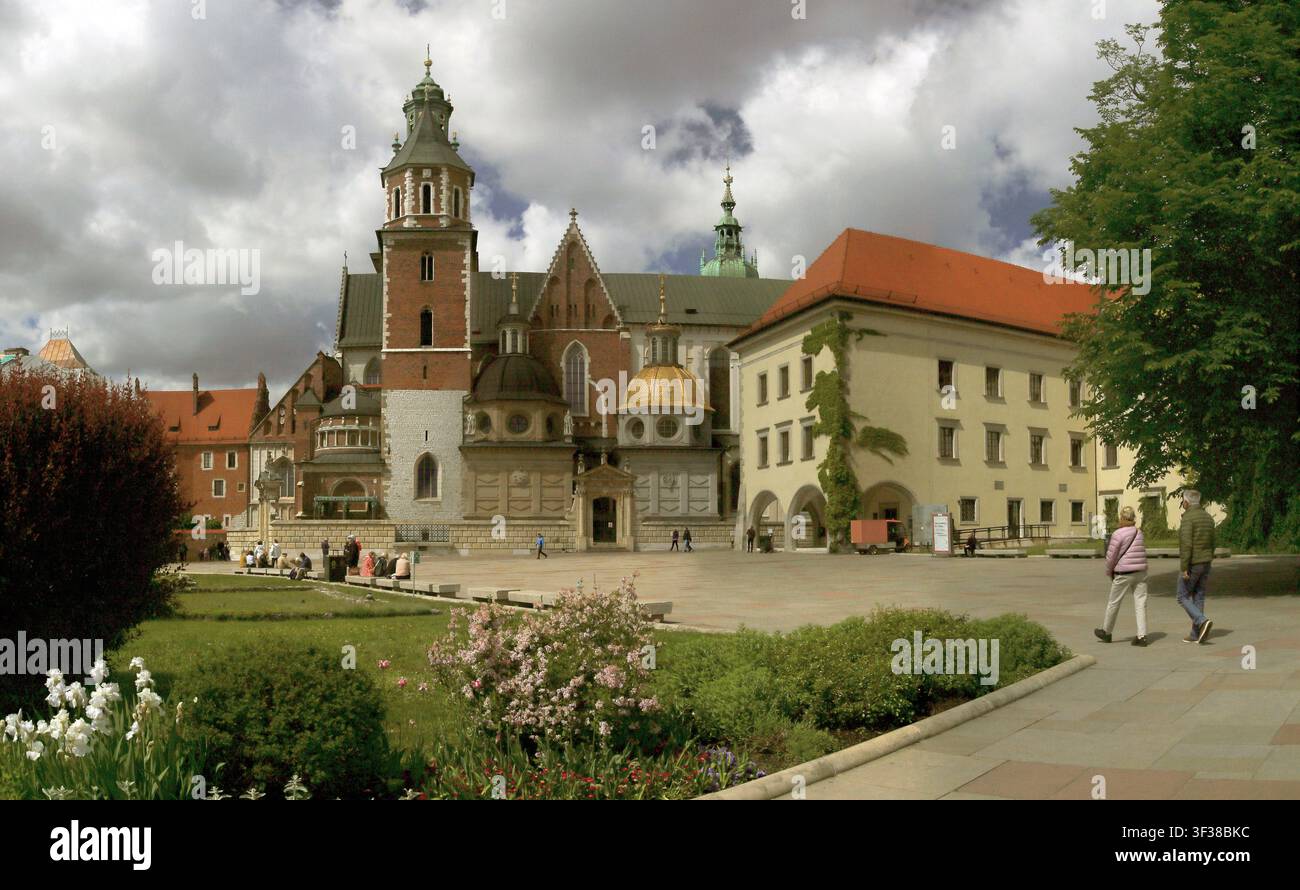 Le Château Royal de Wawel, Cracovie, Pologne Banque D'Images