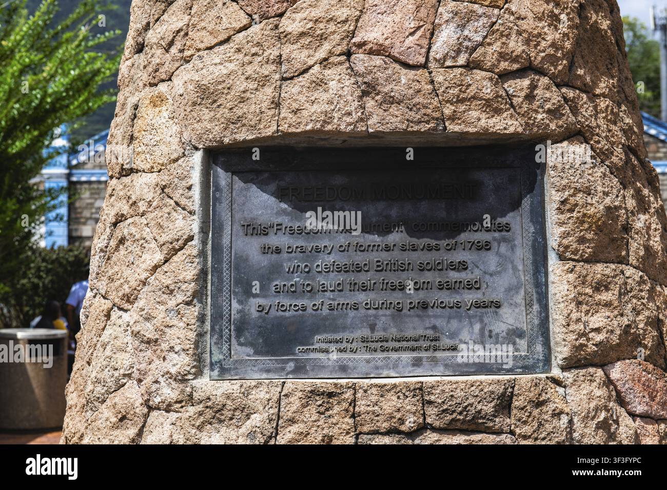 Monuments de la Liberté, Soufrière, Sainte-Lucie, Petites Antilles, Caraïbes Banque D'Images