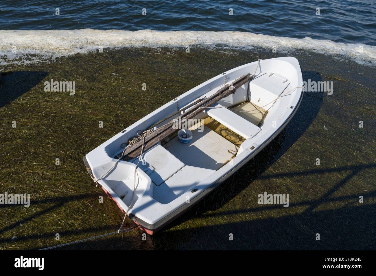 Bateau au port, Mönchgut, Rügen Banque D'Images