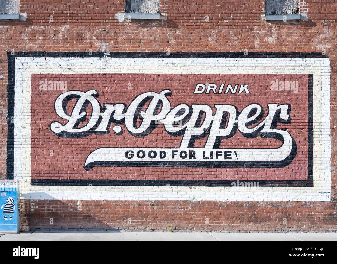 Mural "Buvez du Dr. Pepper, Bon pour la Vie !", Topeka, Kansas. Banque D'Images