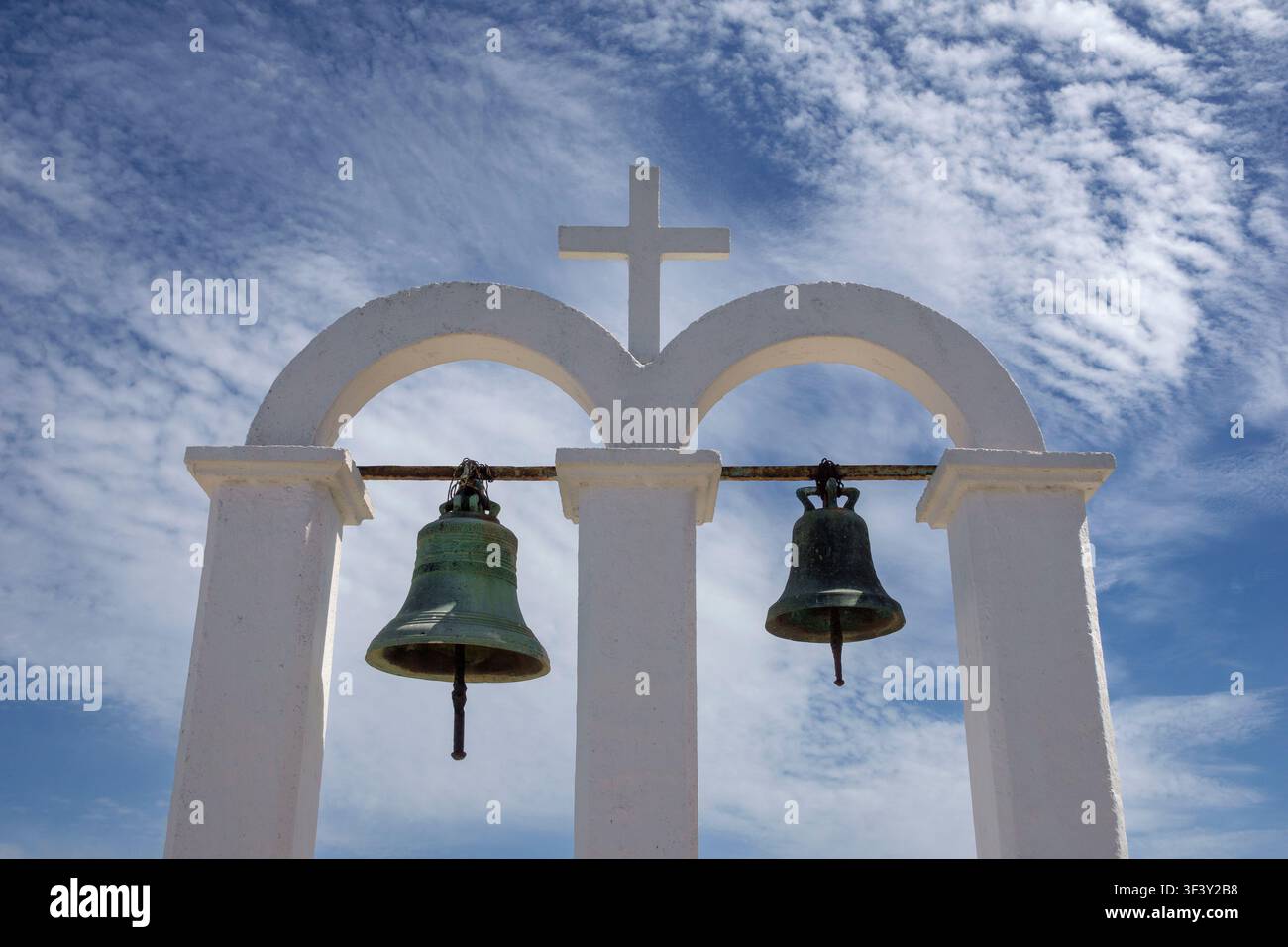 Cloches d'église en Grèce Banque D'Images