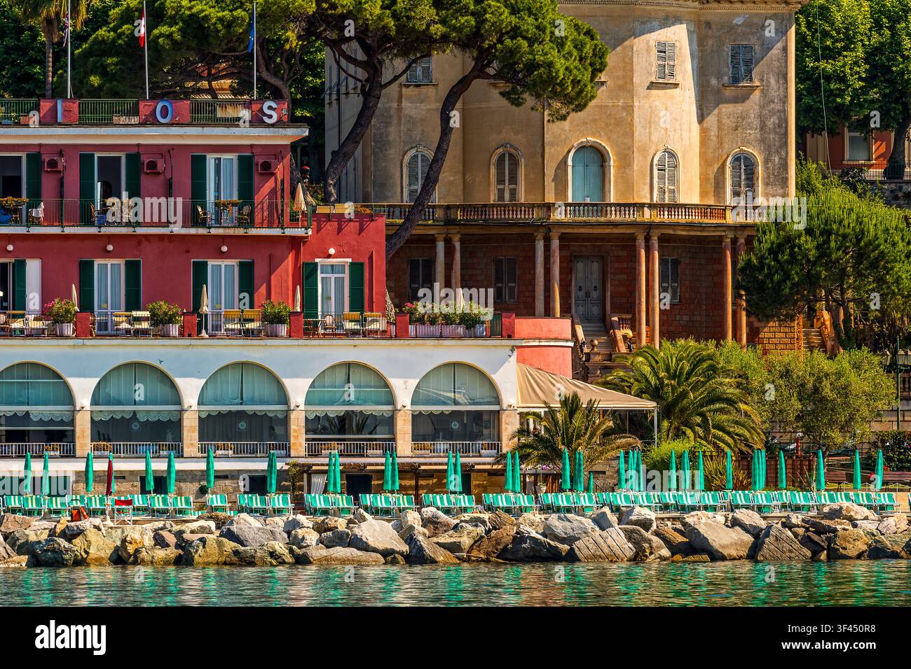 Italie Ligurie Gênes beach Banque D'Images