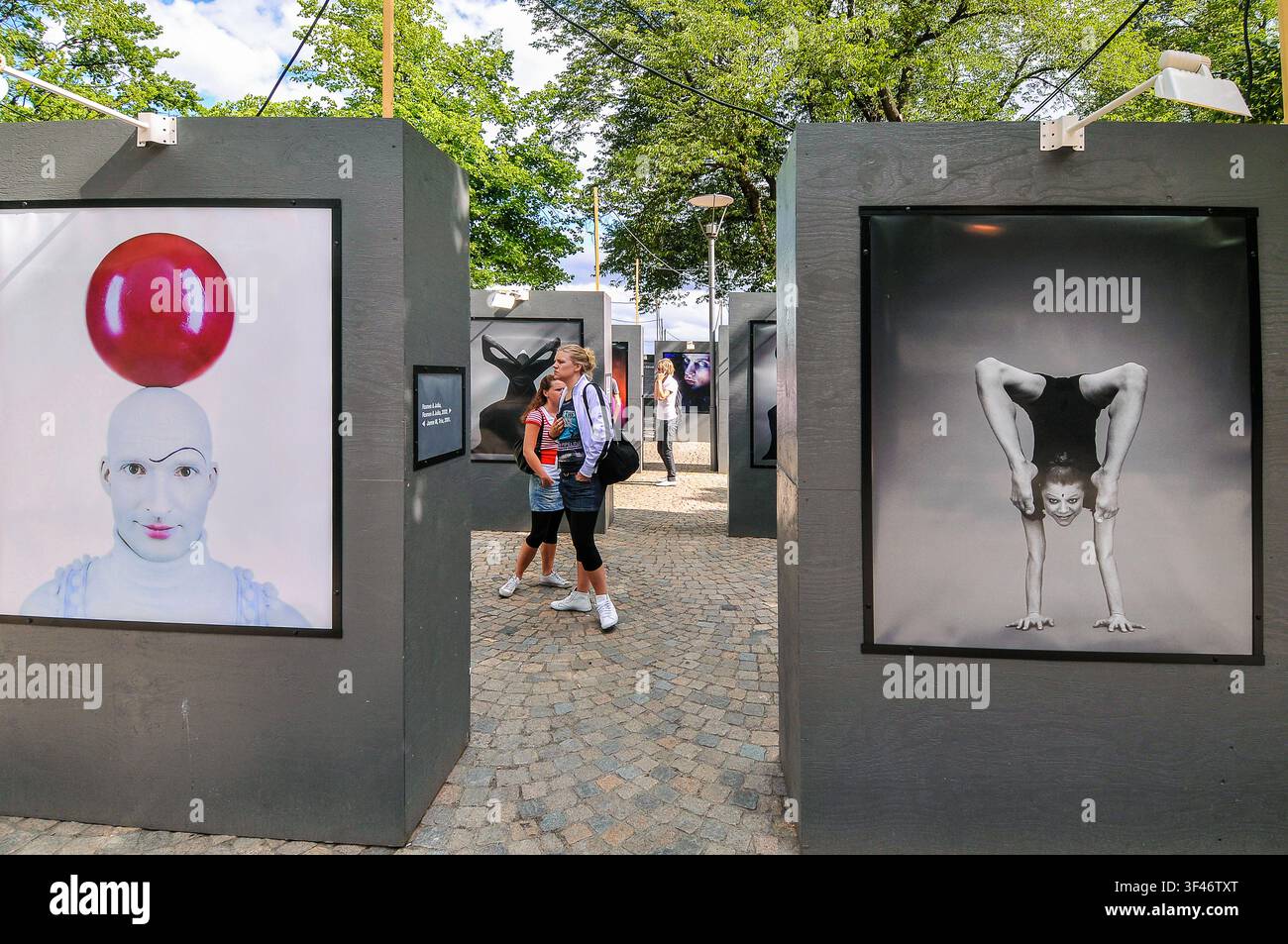 Suède Stockholm Berzeli Park art display Banque D'Images