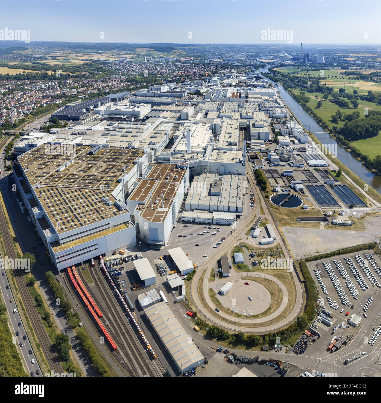 Usine Audi de Neckarsulm. AUDI AG est l'un des plus grands employeurs de la région économique de Heilbronn-Franken. Plus de 15 000 personnes y travaillent pour la mo Banque D'Images