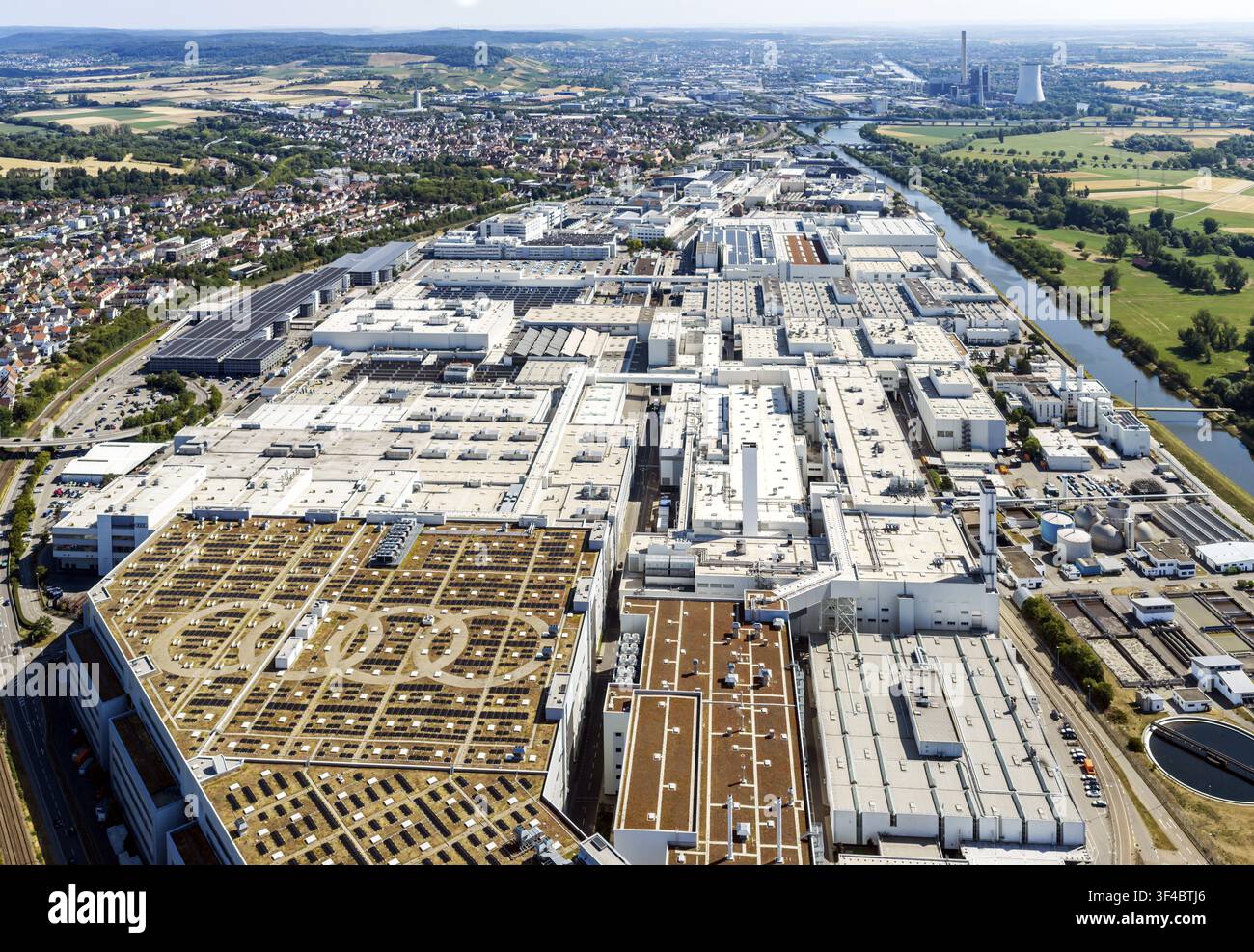 Usine Audi de Neckarsulm. AUDI AG est l'un des plus grands employeurs de la région économique de Heilbronn-Franken. Plus de 15 000 personnes y travaillent pour la mo Banque D'Images