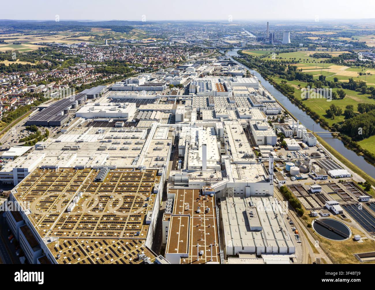 Usine Audi de Neckarsulm. AUDI AG est l'un des plus grands employeurs de la région économique de Heilbronn-Franken. Plus de 15 000 personnes y travaillent pour la mo Banque D'Images