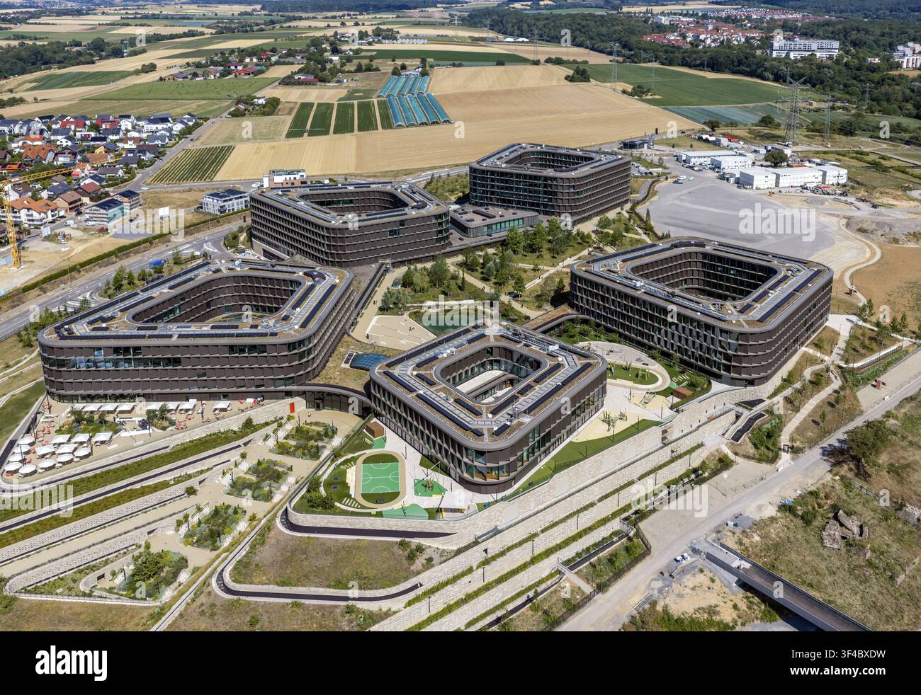 Réouverture du campus Schwarz Digits du groupe Schwarz à Bad Friedrichshall. Les solutions informatiques de demain y seront développées. 3000 personnes Banque D'Images