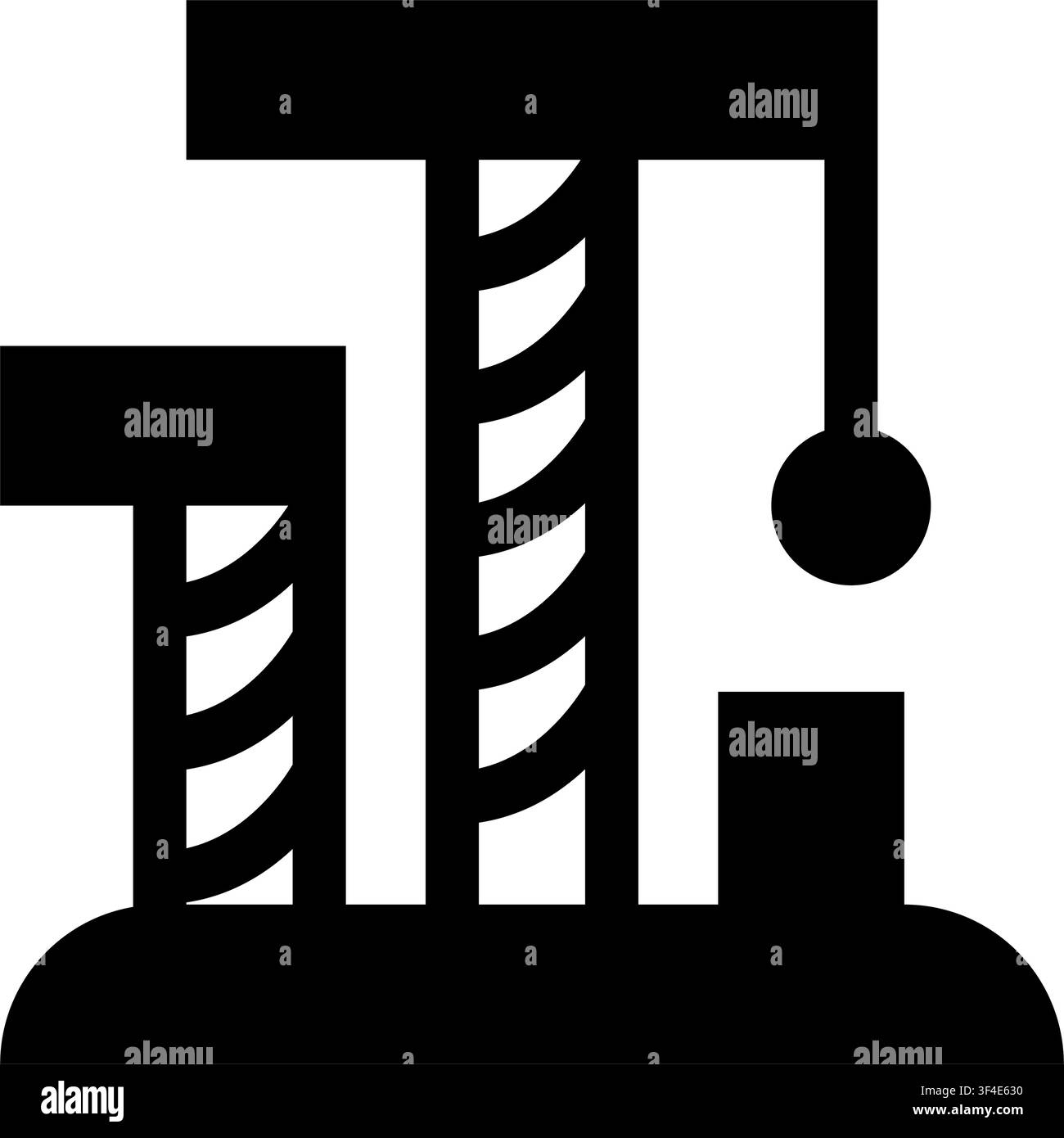 Icône d’arbre à chat, Meuble pour animaux de compagnie, Arbre à chat griffeur, Escalade, Maison Illustration de Vecteur