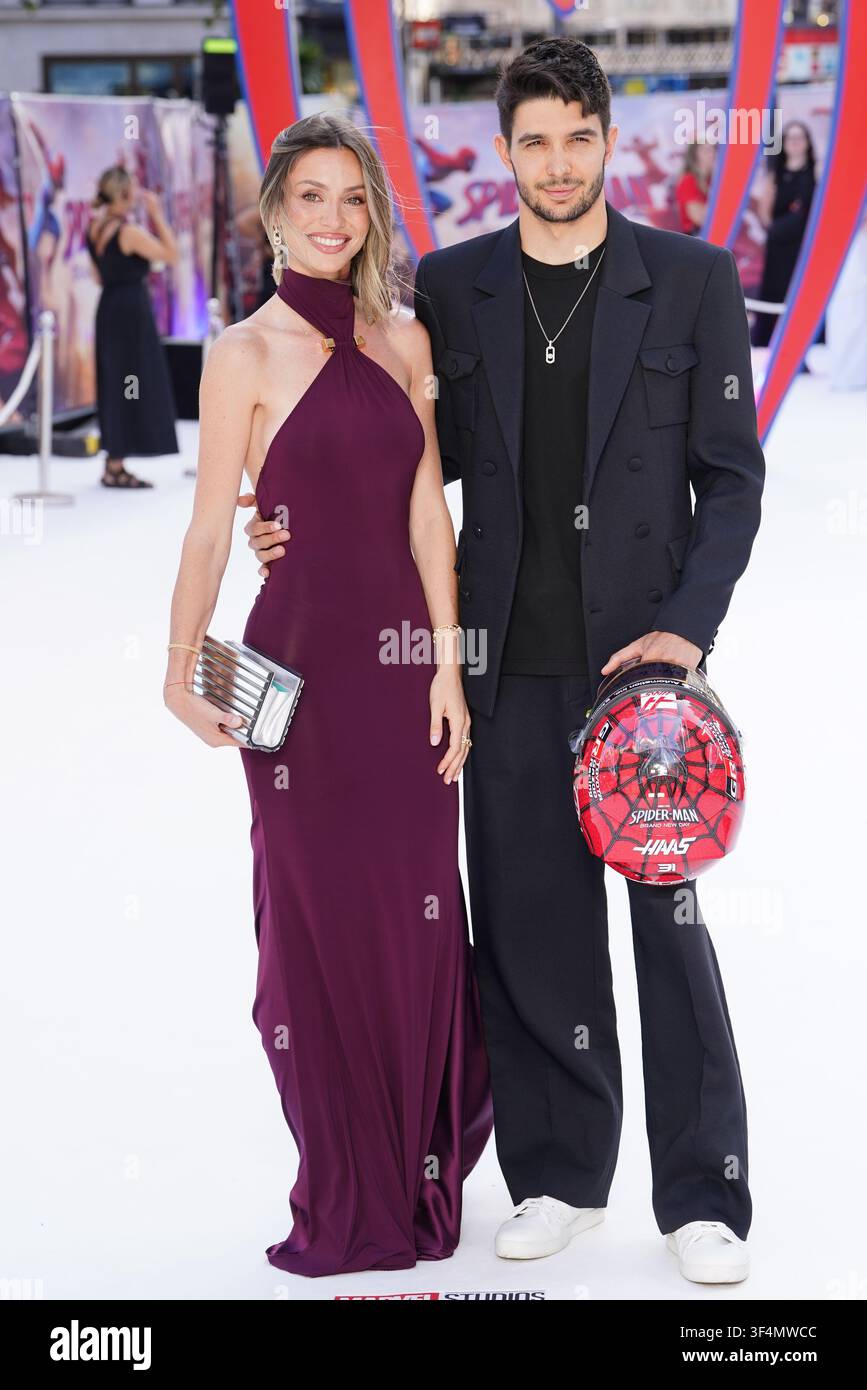 Esteban Ocon (à gauche) et Flavy Barla arrivent pour la première britannique de Spider-Man Brand New Day à l'Odeon Luxe, Leicester Square, dans le centre de Londres. Date de la photo : mercredi 29 juillet 2026. Banque D'Images