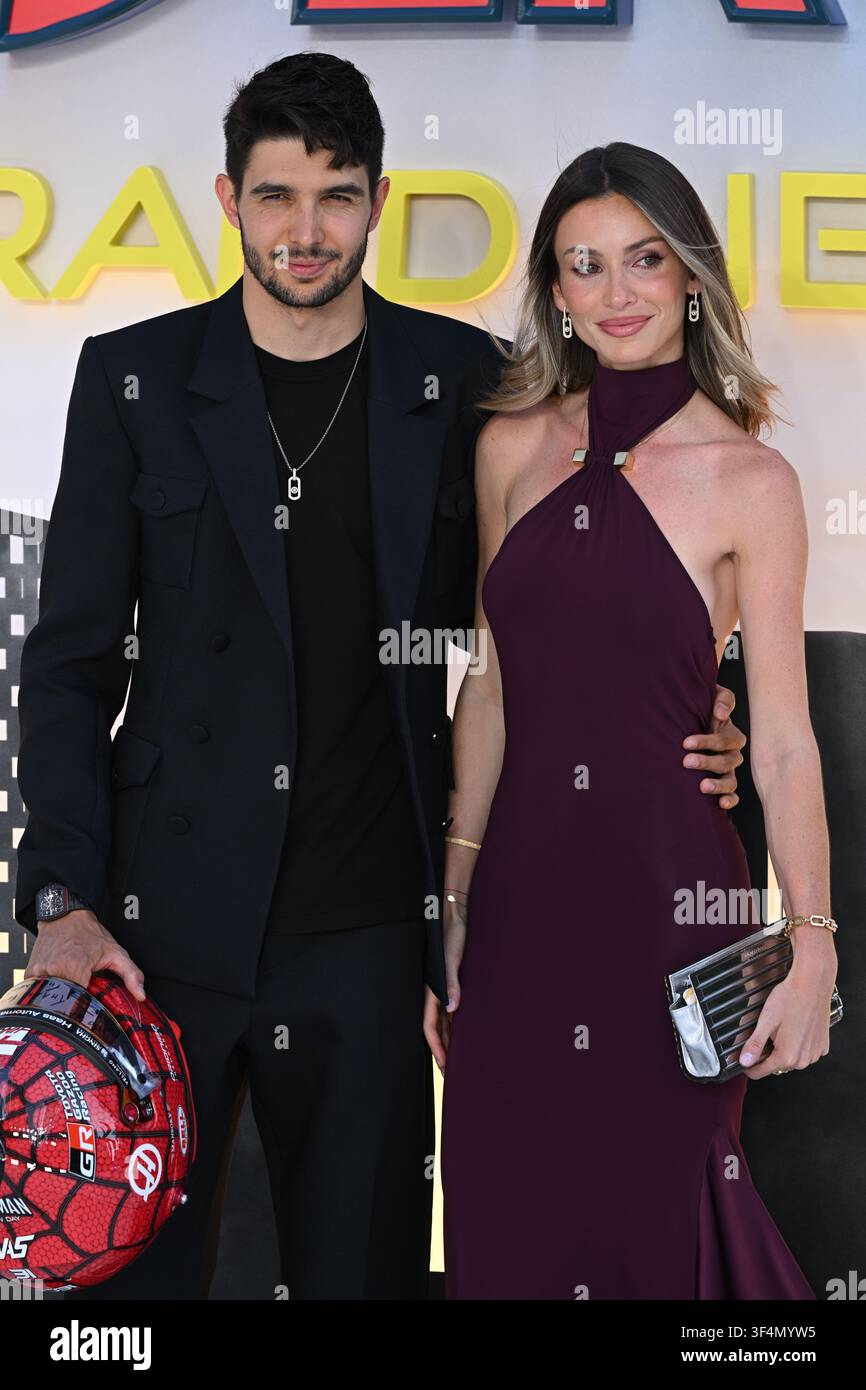 Esteban Ocon (à gauche) et Flavy Barla arrivent pour la première britannique de Spider-Man Brand New Day à l'Odeon Luxe, Leicester Square, dans le centre de Londres. Date de la photo : mercredi 29 juillet 2026. Banque D'Images
