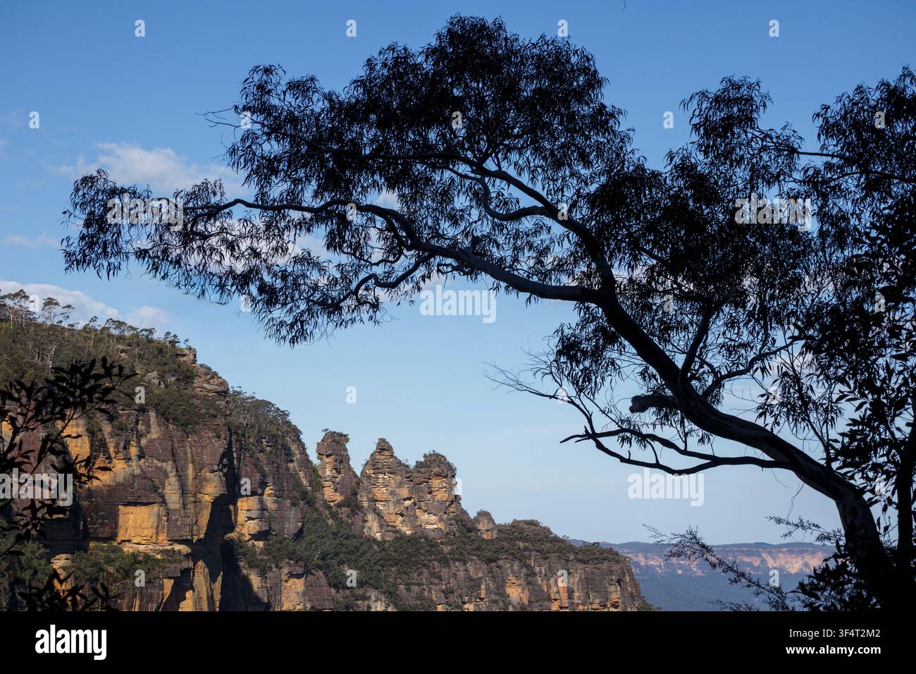 Formation rocheuse des Trois Sœurs à Echo Point dans le parc national des Blue Mountains Banque D'Images