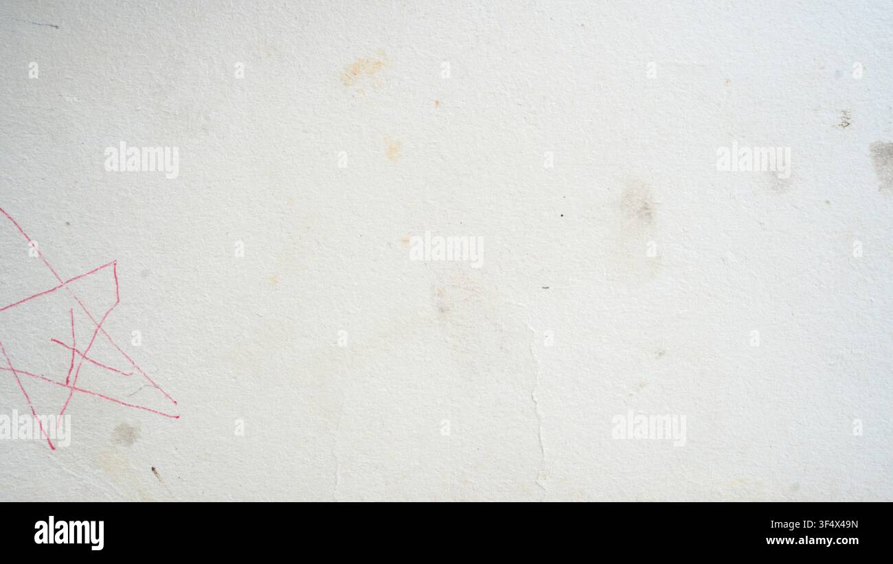 Fond en texture papier blanc avec des gribouillis Banque D'Images