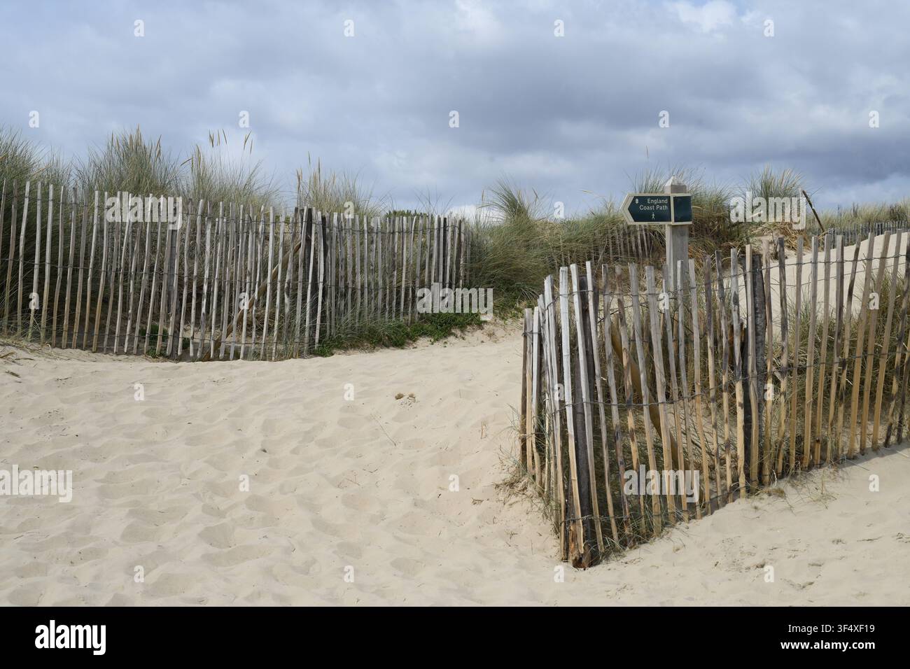 Plage dorée de Camber Sands Banque D'Images