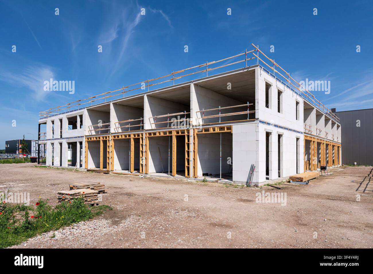 Bâtiment commercial à plusieurs unités actuellement en construction Banque D'Images