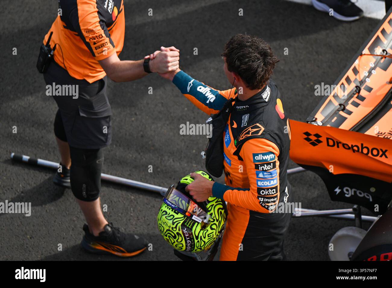 Hongrie, Budapest, 26 juillet 2026, Lando Norris, McLaren, pendant la journée de course du Grand Prix de Hongrie de Formule 1 au Hungaroring, Copyright Marco Ta Banque D'Images
