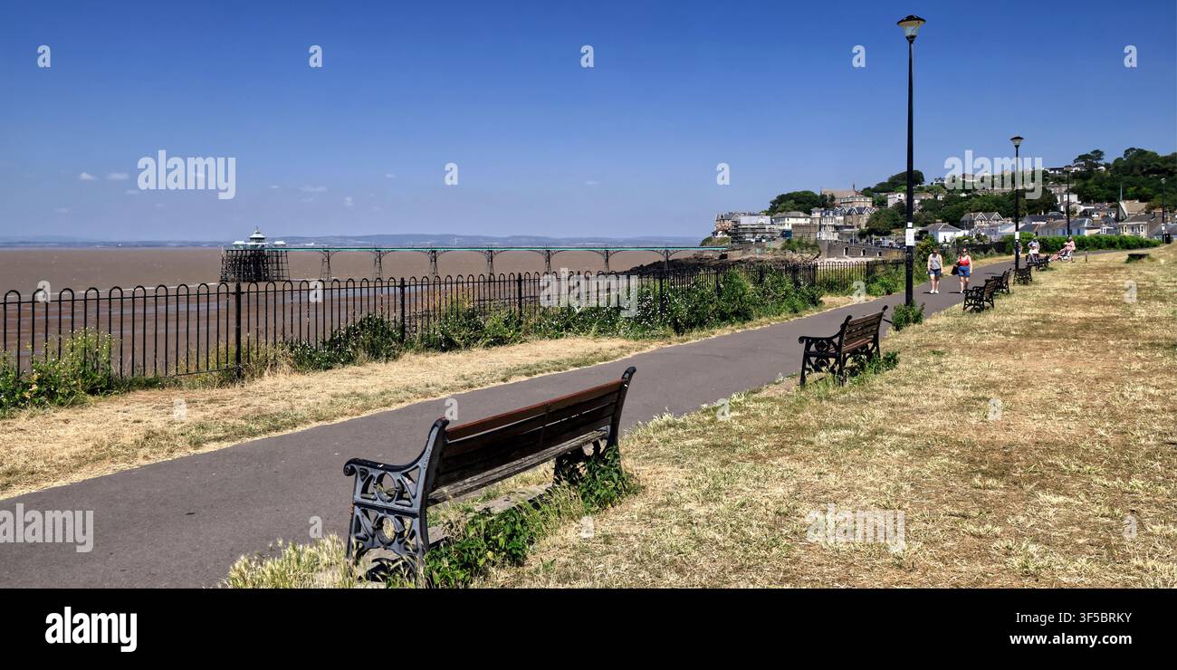 Clevedon Pier, Somerset, Angleterre, Royaume-Uni Banque D'Images