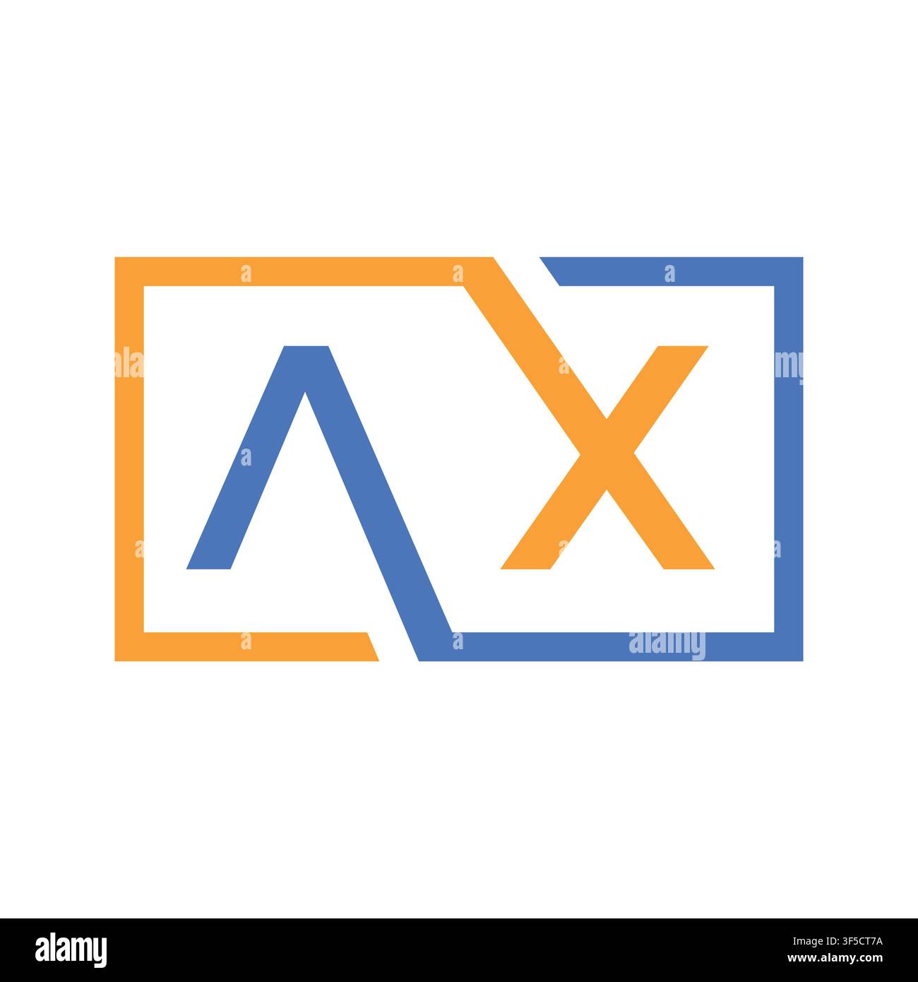 Symbole moderne de la lettre AX avec un style géométrique épuré, idéal pour le branding, l'identité d'entreprise, la technologie, les projets de démarrage, les graphismes numériques, statione Illustration de Vecteur