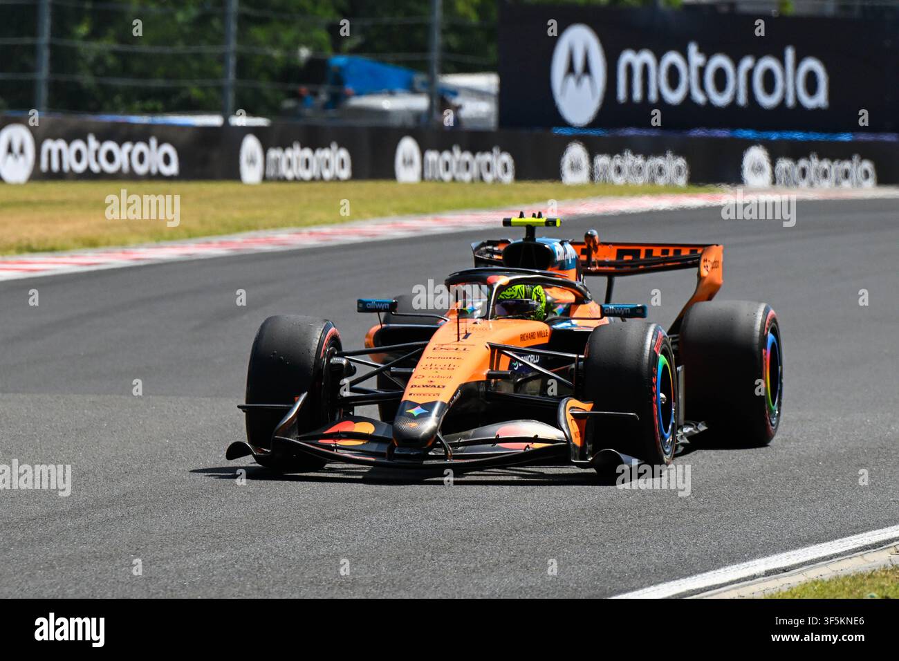 Hongrie, Budapest, 25 juillet 2026, Lando Norris, McLaren, lors de la journée de qualification du Grand Prix de Hongrie de Formule 1 au Hungaroring, Copyright Banque D'Images
