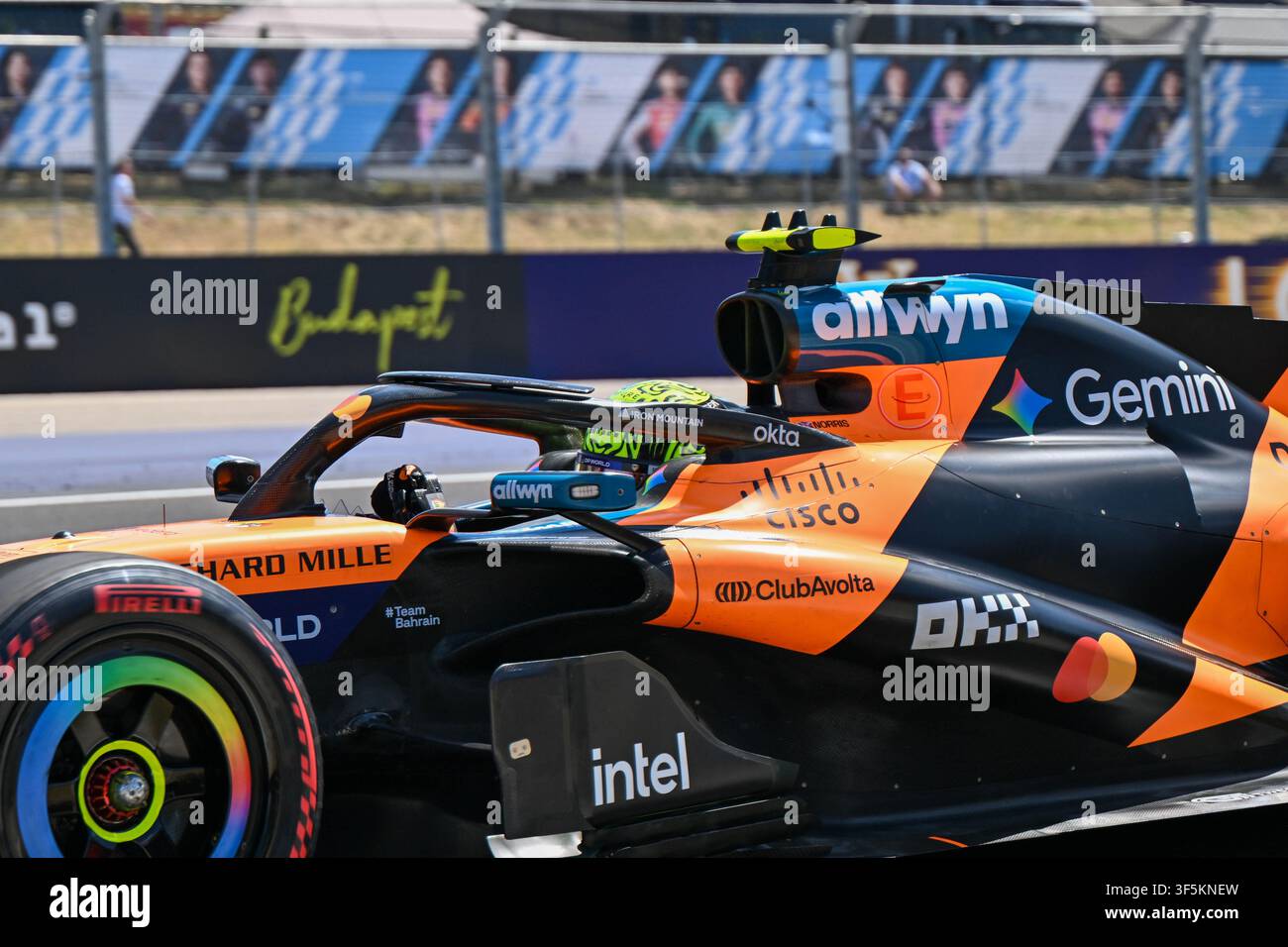 Hongrie, Budapest, 25 juillet 2026, Lando Norris, McLaren, lors de la journée de qualification du Grand Prix de Hongrie de Formule 1 au Hungaroring, Copyright Banque D'Images