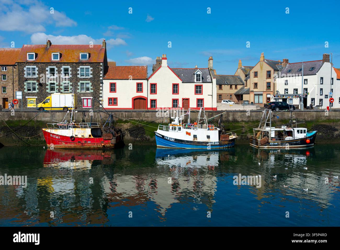 Vue du port d'Eyemouth dans les Scottish Borders, Écosse, Royaume-Uni Banque D'Images