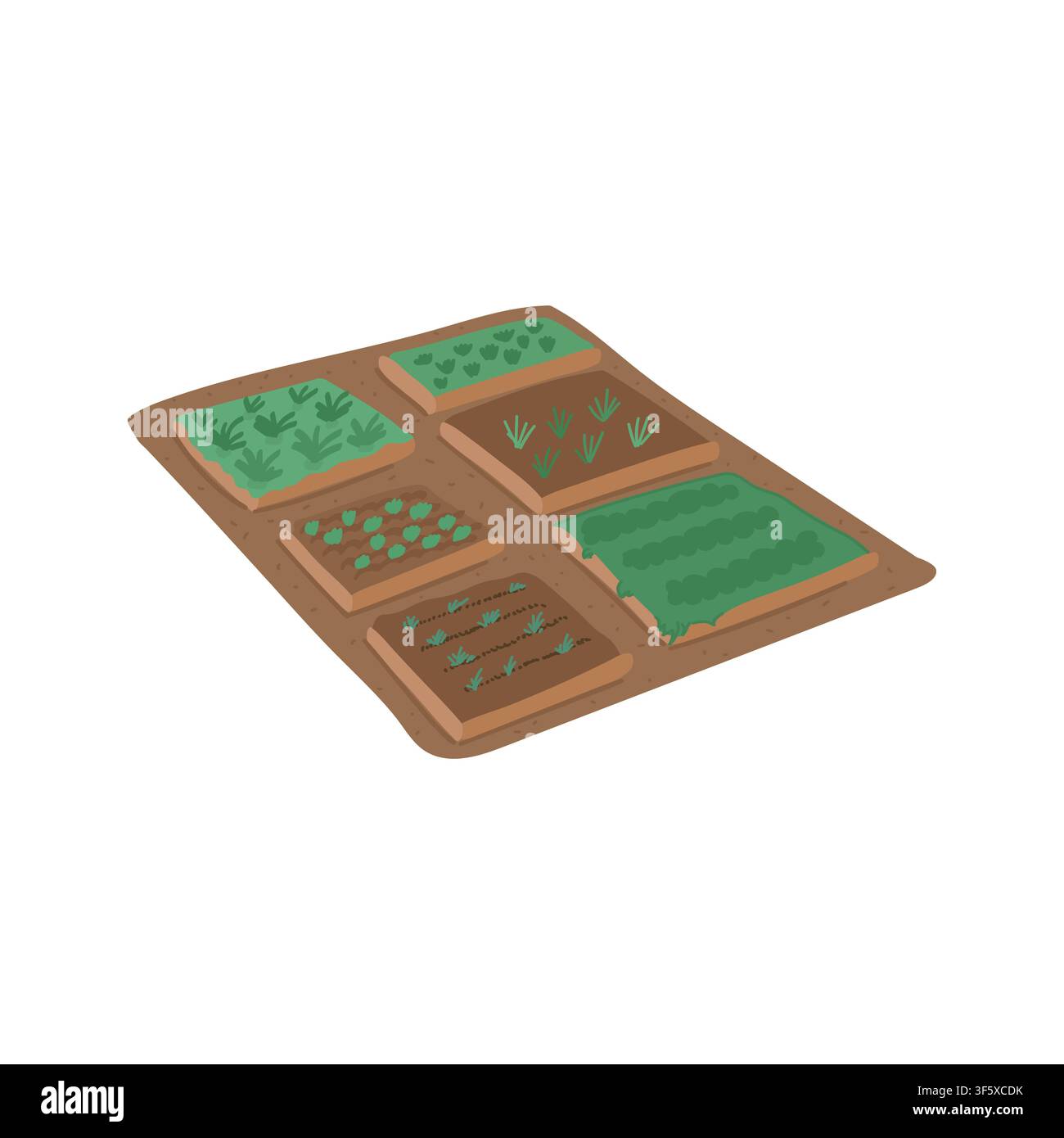 Lits de jardin, illustration vectorielle plate Illustration de Vecteur