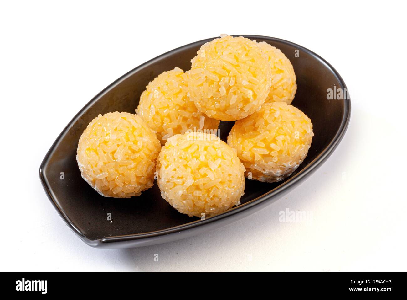 Ingrédient alimentaire en boule de riz gluant à la citrouille Banque D'Images
