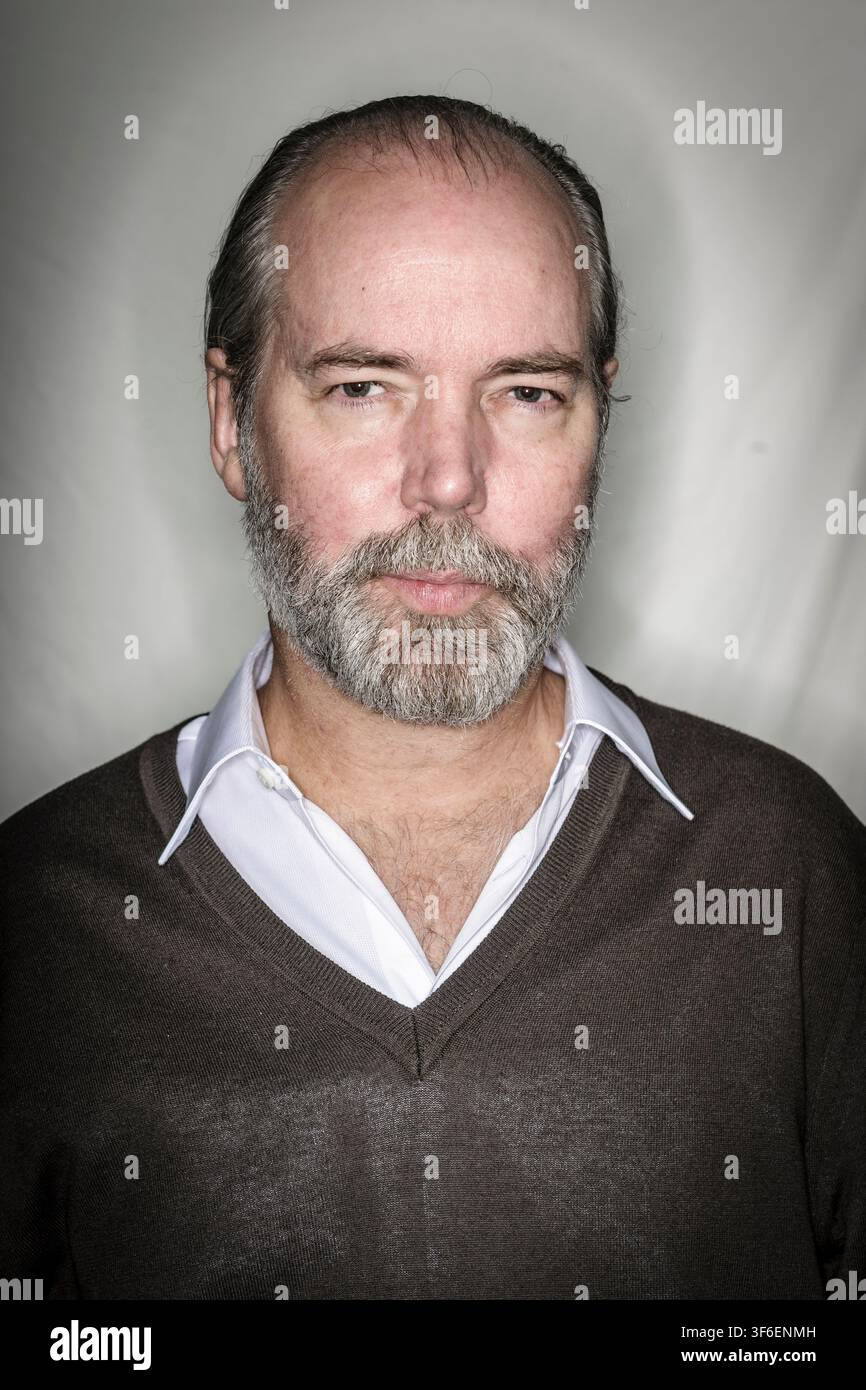 Portrait de l'écrivain Douglas Coupland, artiste visuel et écrivain canadien Banque D'Images