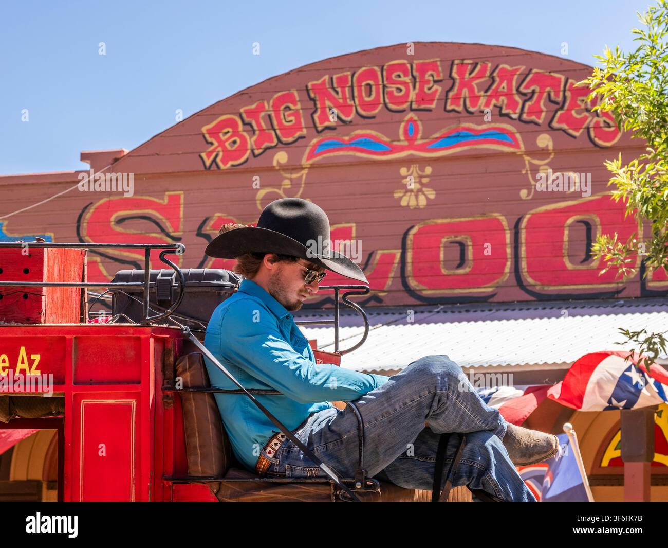 La vieille ville de l’Ouest de Tombstone Arizona aux États-Unis, connue comme "La ville trop dure pour mourir." Banque D'Images