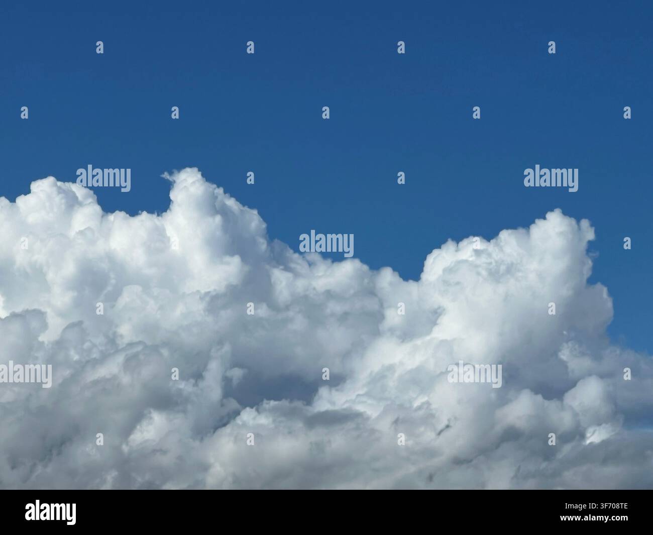 Des cumulus dans le ciel bleu Banque D'Images