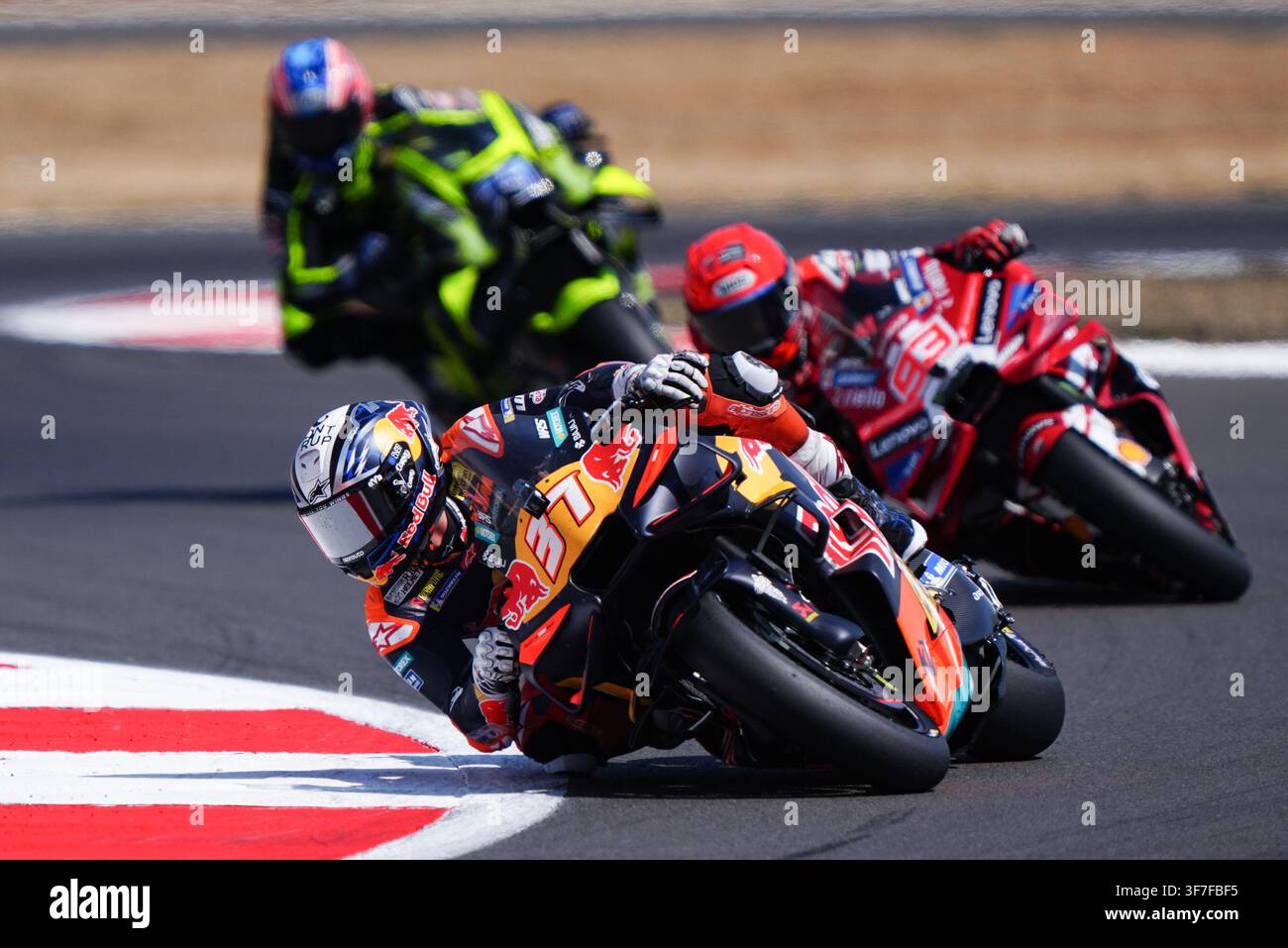 Pedro Acosta de Red Bull KTM Factory Racing lors du Grand Prix britannique Tissot MotoGP 2026 à Silverstone, Towcester. Date de la photo : dimanche 9 août 2026. Banque D'Images