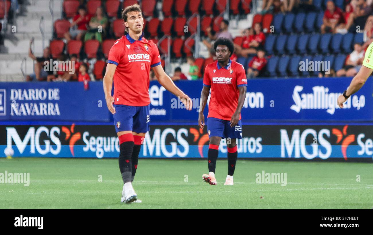 8 août 2026 ; Estadio El Sadar, Pampelune, Espagne, match amical, Osasuna contre Al Ain ; Lucas Torro d'Osasuna Banque D'Images